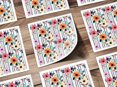 Floral Seamless Pattern Digital, Flower Stripes Design, Fabric Print, Scrapbooking Paper, Digital Download for Crafts, Commercial Use - Moore and Mountain