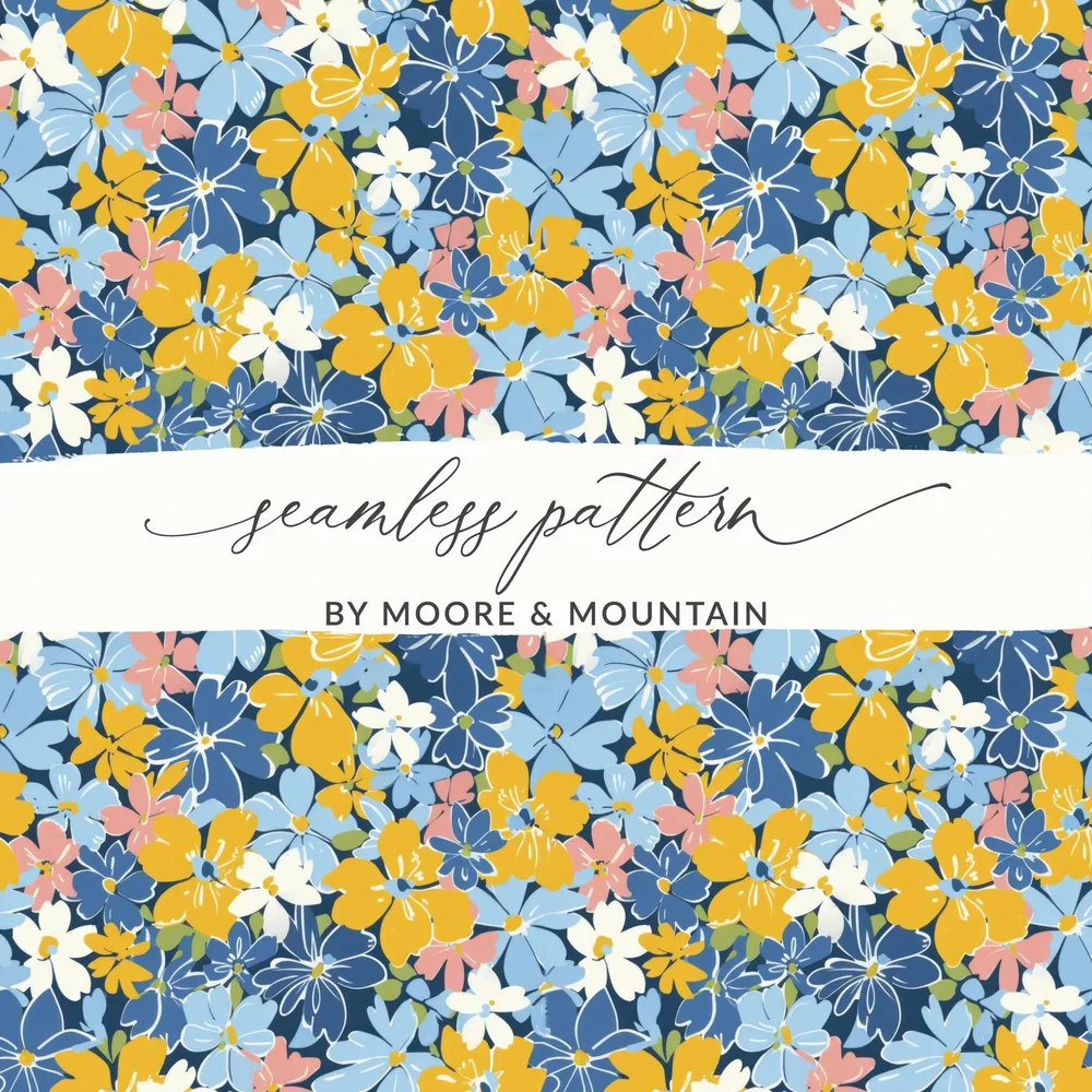 Modern Tiny Ditsy Flowers Seamless Pattern - Moore and Mountain