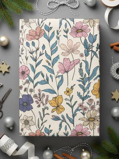 Floral Seamless Pattern Digital Paper, Botanical Flower Background, JPEG Files for Fabric Print, Scrapbooking, Digital Download - Moore and Mountain