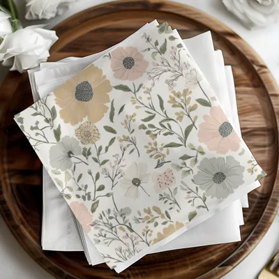 Floral Seamless Pattern Digital Paper, Botanical Print, Flower Background, Fabric Design, Pastel Colors, Scrapbooking Paper, JPEG Files - Moore and Mountain