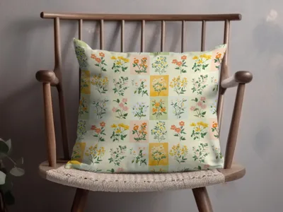Colorful Floral Pattern Decorative Sofa Cushion Cover