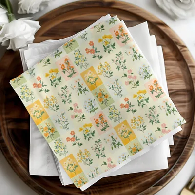 Decorative Floral Pattern Napkins for Elegant Dining
