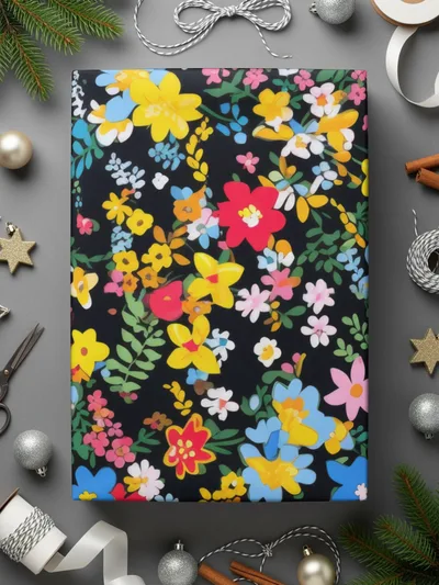 Ditsy Floral Seamless Pattern Colorful Flower Design, Fabric Print, Scrapbook Paper, Digital Download - Moore and Mountain