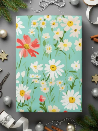 Ditsy Floral Seamless Pattern, Digital Paper, Flower Pattern Download, Daisy Pattern, Botanical Print, Digital Background, Fabric Pattern - Moore and Mountain