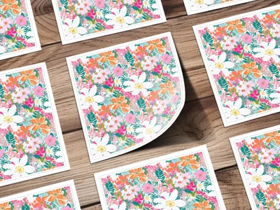 Floral Seamless Pattern, Digital Paper, Flowers Fabric Design, Spring Background, Repeat Pattern, Printable Paper, Digital Downloads - Moore and Mountain