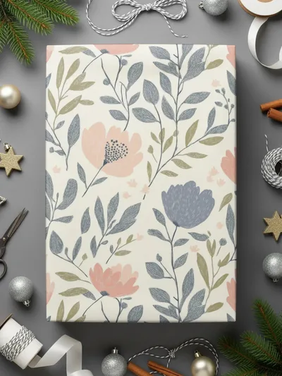 Floral Seamless Pattern, Digital Paper Pack, Flowers Leaves, Commercial Use, Print on Demand, 12x12 JPEG, Floral Digital - Moore and Mountain