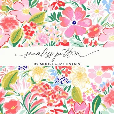 Ditsy Floral T-Shirt, Digital Art, Flower Pattern, Floral Clipart, Botanical Print, Fabric Design, Colorful Flower DesignFloral Seamless Pattern Digital Paper, Pink Flower Design, Spring Flower Backgrounds, Digital Print, Fabric Design, Digital Download