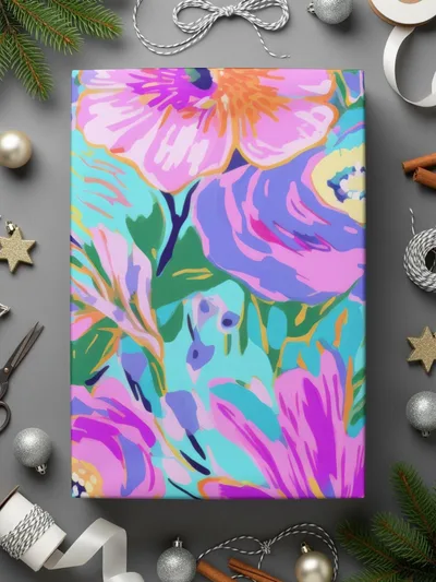 Ditsy Floral Seamless Pattern Digital Papers, Vibrant Flowers, Scrapbook Paper, Fabric Design, Colorful Flower Illustration, Digital Download - Moore and Mountain