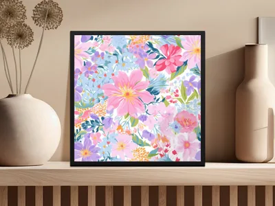 Ditsy Floral Seamless Pattern Colorful Flower Design, Fabric Print, Scrapbook Paper, Digital DownloadFloral Seamless Pattern Digital, Pink Flower Design, Repeatable Flower Pattern, Pastel Flowers, Digital Paper, Fabric Digital, Paper Print - Moore and Mountain
