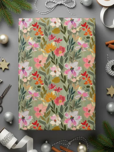 Floral Seamless Pattern Digital, Watercolor Flower Repeat, Colorful Botanical Print, Fabric Design, Paper Craft Digital, 12x12 JPEG - Moore and Mountain