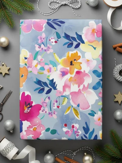 Floral Seamless Pattern Digital, Watercolor Flowers Paper, Fabric Design Print, Pastel Floral Pattern Digital Paper, Repeat Pattern Digital - Moore and Mountain