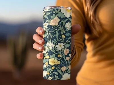 Floral Seamless Patterns, Digital Download, Flower Patterns, Floral Wallpaper, Surface Design, Floral Fabric, Repeating Pattern - Moore and Mountain