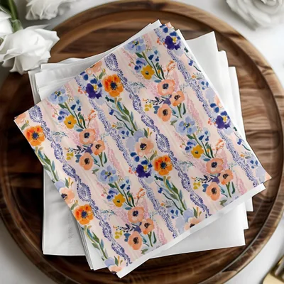 Floral Striped Wallpaper Seamless Pattern Digital, Anemone Flower Design, Pastel Repeat Pattern, Fabric Design, Vintage Floral Wallpaper - Moore and Mountain