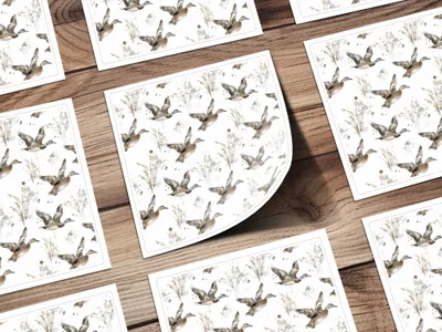Ducks Flying Over Fields Art Print Product
