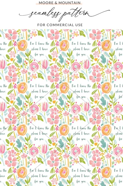 Colorful Floral Seamless Pattern for Commercial Use