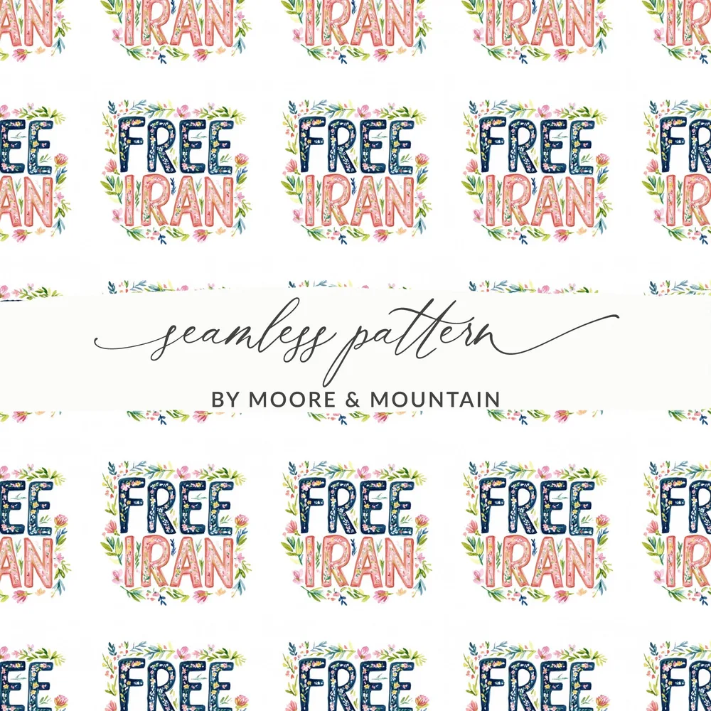 Free Iran Floral Watercolor Design Seamless Pattern product type
Free Iran
Iran
Persian
Freedom
Protest
Human Rights
Floral Pattern
Watercolor Design
Seamless Print
Digital Paper
Fabric Design
Women Life Freedom
Feminism
Activism
Support Iran
Stand With Iran
Cultural Art
Trendy Pattern
Repeating Design
Artistic Print