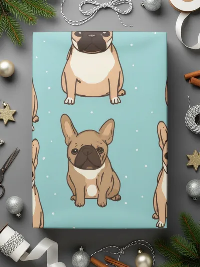 French Bulldog Pattern, Cute Dog Digital Paper, Seamless Puppy Print, Pet Lover Gift, Background Digital Download, Scaled Patterns - Moore and Mountain