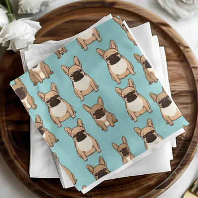 French Bulldog Pattern, Cute Dog Digital Paper, Seamless Puppy Print, Pet Lover Gift, Background Digital Download, Scaled Patterns - Moore and Mountain
