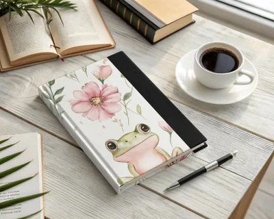 Frog and Flowers Digital Seamless Pattern, Watercolor Floral Froggy Design, Printable Fabric, Digital Download for Commercial Use - Moore and Mountain