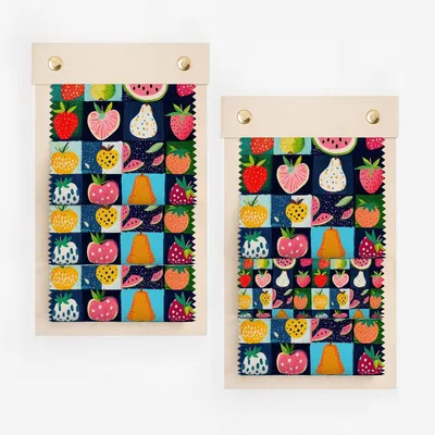 Colorful Fruit Pattern Fabric Swatch Set for Crafting