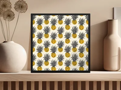 Pineapple Pattern Art Print Wall Decor for Modern Spaces