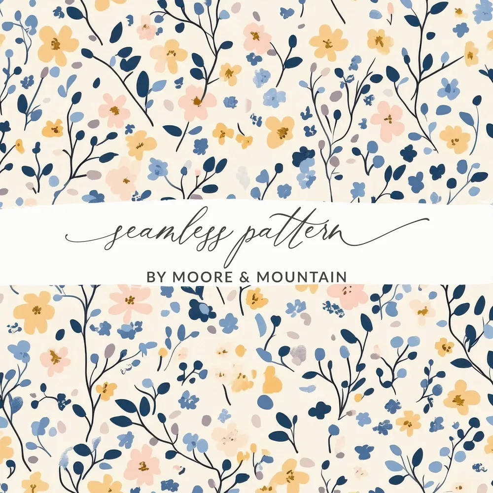 Floral Meadow Seamless Pattern by Moore & Mountain