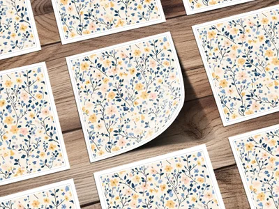 Floral Botanical Pattern Art Print for Wall Decor