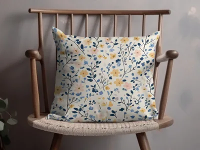 Stylish Decorative Pillow with Floral Print Design