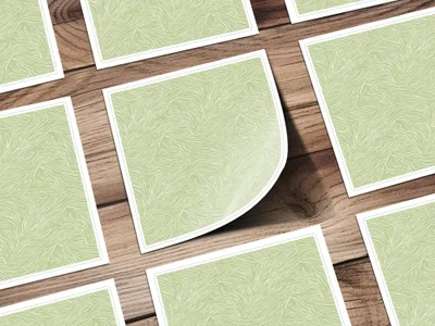 Abstract Light Green Leaf Pattern Wall Art Decor