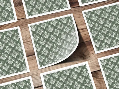 Green Leaf Pattern Decorative Art Print Product