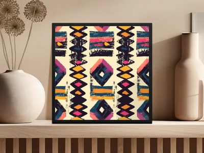 Colorful Geometric Abstract Art Print for Home Decor