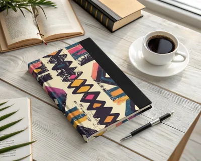 Colorful Abstract Geometric Design Hardcover Notebook