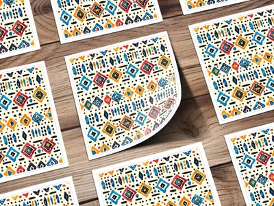 Colorful Geometric Pattern Waterproof Sticker Set