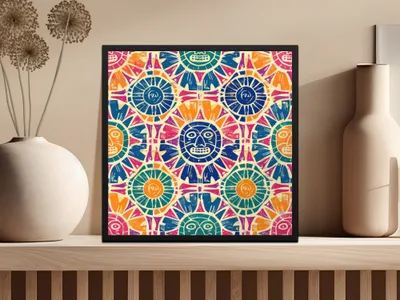 Colorful Geometric Abstract Design Wall Art