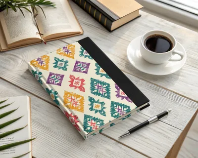 Colorful Geometric Pattern Hardcover Journal Notebook