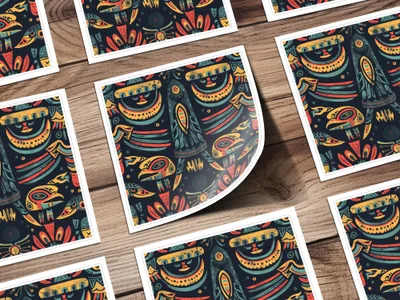 Vibrant Tribal Art Posters for Home or Office Decor
