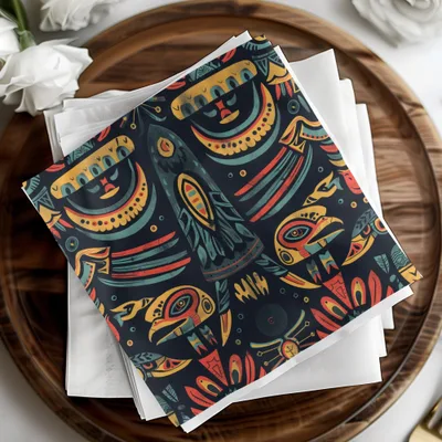 Colorful Tribal Art Design Decorative Napkins