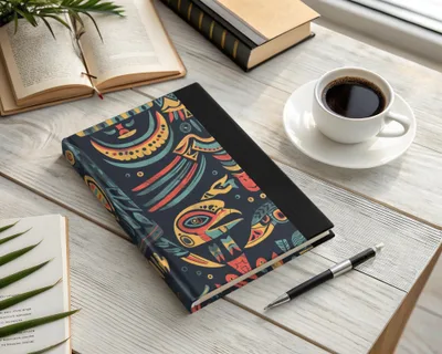 Vibrant Abstract Pattern Hardcover Journal Notebook