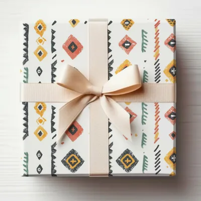 Tribal Pattern Present Wrapping Paper Gift Wrapping