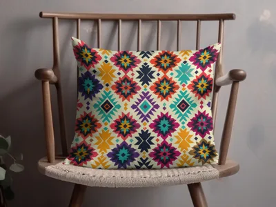 Colorful Geometric Pattern Decorative Pillow product