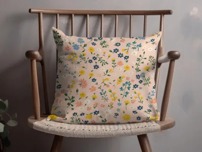 Colorful Floral Pattern Decorative Pillow for Home Decor