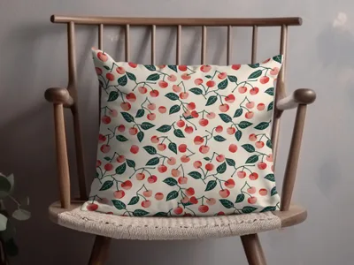 Cherry Design Throw Pillow for Stylish Home Decor