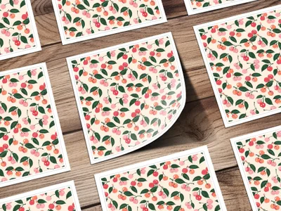 Cherry Blossom Pattern Decorative Stickers Sheet