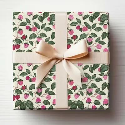 Elegant Raspberry Pattern Gift Wrap Present Decorations