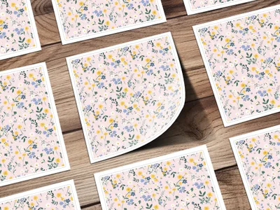 Floral Patterned Decorative Sheets for Crafting