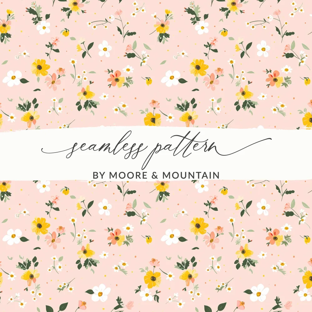 Beautiful Floral Seamless Pattern by Moore & Mountain