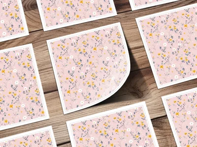 Pink Floral Patterned Decorative Sticker Sheets