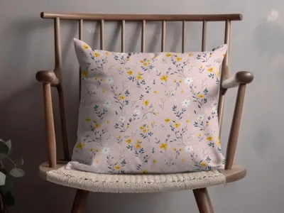 Elegant Floral Pattern Decorative Pillow for Home Decor