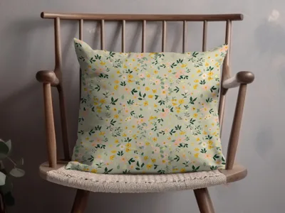 Floral Print Decorative Throw Pillow for Home Decor