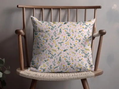 Floral print decorative cushion with botanical design product